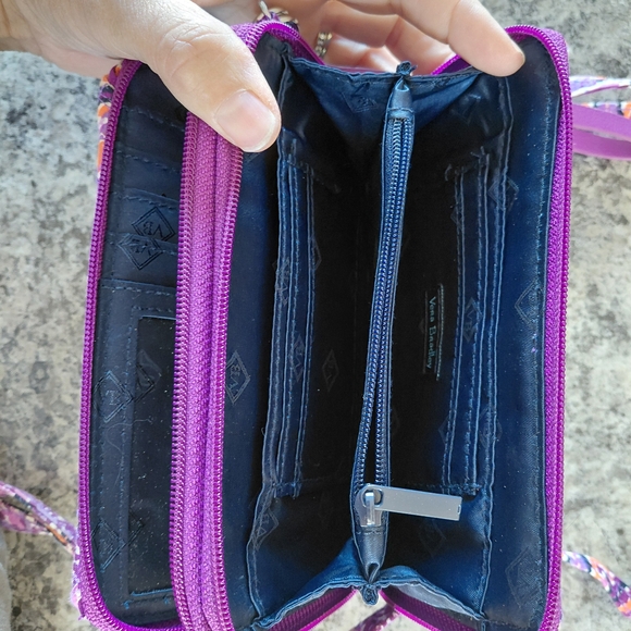 Vera Bradley Purple and Pink Patterned Crossbody Bag - Picture 4 of 5